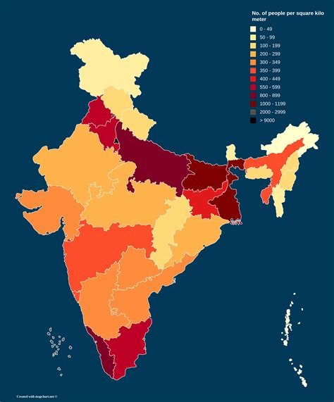 Population density of India by states. : r/IndiaSpeaks