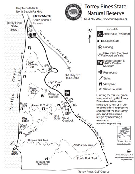 Torrey Pines Hiking Trails Map - Hiking Lady