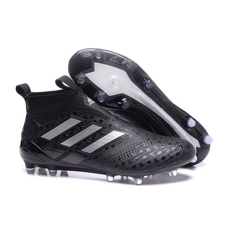 New 2017 adidas ACE 17+ Purecontrol FG Soccer Cleats - Black Silver