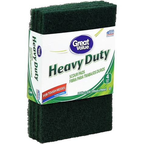 Great Value Heavy Duty Scour Pads, 4 Count - Walmart.com - Walmart.com