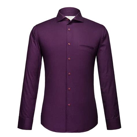 New Polka Dot Purple Shirt Men 2017 Spring Long Sleeve 100% Cotton Mens Dress Shirts Casual Slim ...