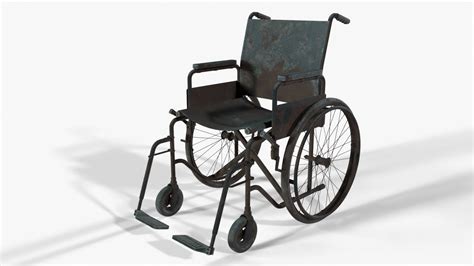 3D 8k Abandoned Wheelchair - TurboSquid 2111823