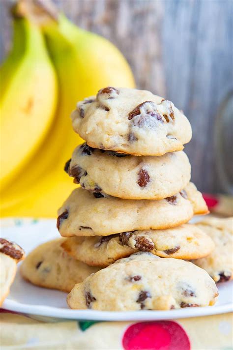 Soft & Fluffy Banana Cookies - The Kitchen Magpie