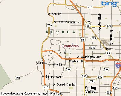 Summerlin (Las Vegas nbhd), Nevada Area Map & More