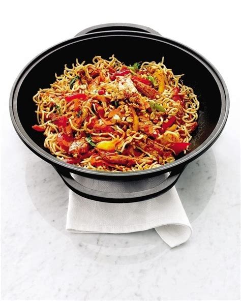 Quick chilli chicken noodles with peanuts recipe | delicious. magazine