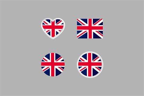 Set of United Kingdom Flag Design Vector Graphic by Muhammad Rizky ...