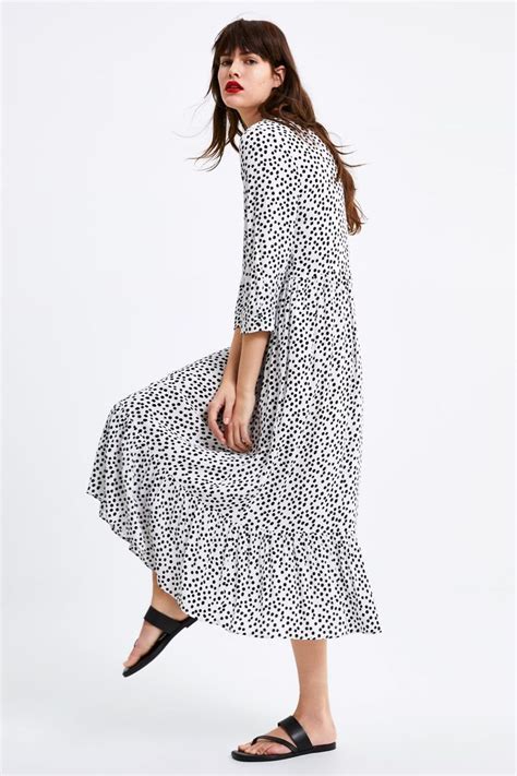 PRINTED DRESS - View all-DRESSES-WOMAN | ZARA Ireland | Pleated dress long, Playsuit dress ...