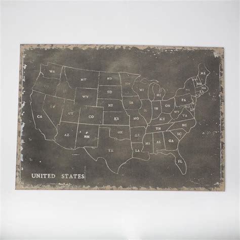 United States Canvas State Canvas, Map Canvas, Escort Card Display, Escort Cards, United States ...