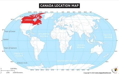 Canada On World Map - Show Me The United States Of America Map