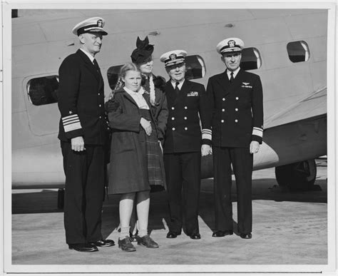 NH 62446 Admiral Nimitz with Senior Officers and Family at Naval Air Station, Alameda, California