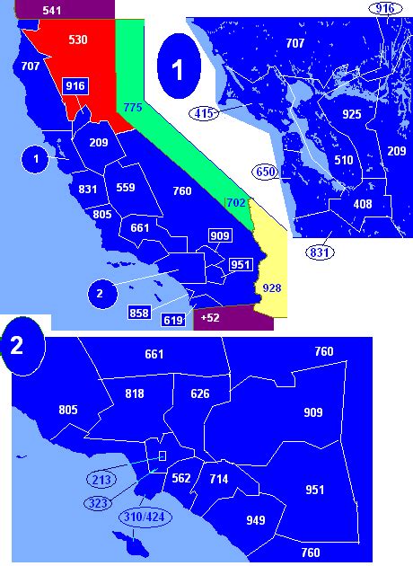 916 Area Code Map