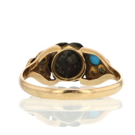 Vintage | Vintage Victorian Paved Turquoise Ring with Diamond Accent at ...