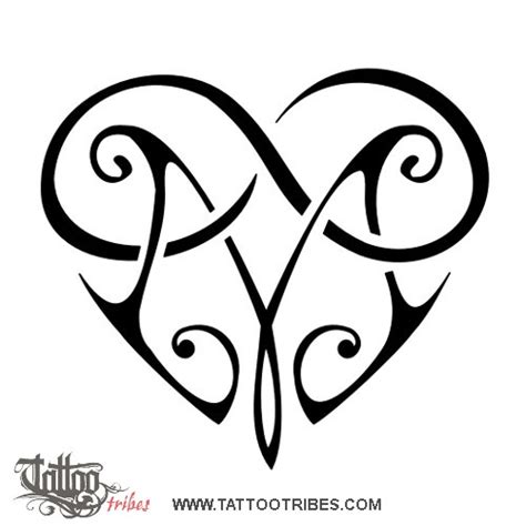 M+infinity heart (Eternal bond) heartigram heart original tribal tattoo ...