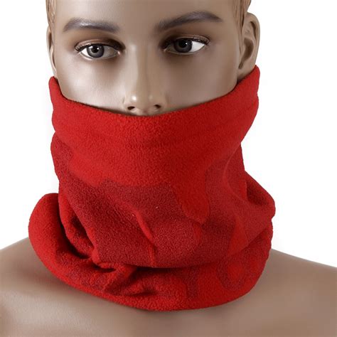 Sizzling Red Fleece Neck Warmer Snood by RMC Jeans UK