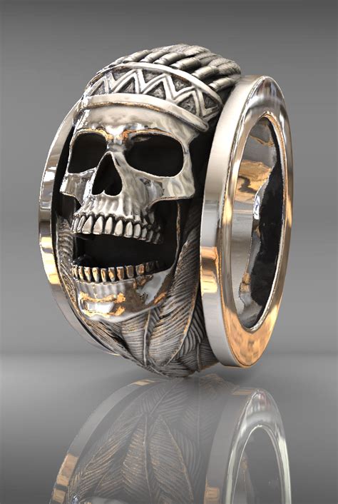 Skull ring. Sterling silver handmade skull rings. Skull rings for men and women, made in London ...