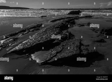 Rock formations on the beaches in the UK Stock Photo - Alamy