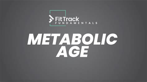 How To Measure: Metabolic Age - YouTube