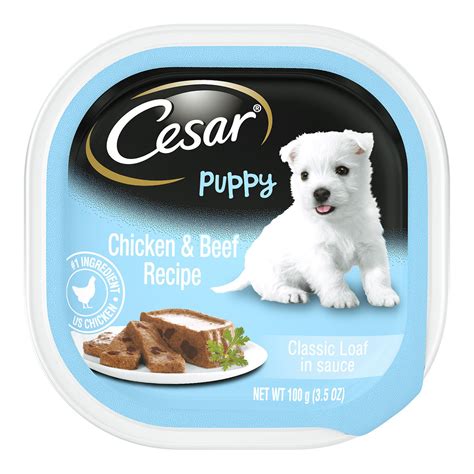 Cesar Puppy Chicken & Beef Recipe Classic Loaf in Sauce Wet Dog Food Review