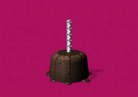 Fujisan, A Warm Molten Lava Cake Created With a Chocolate Candle