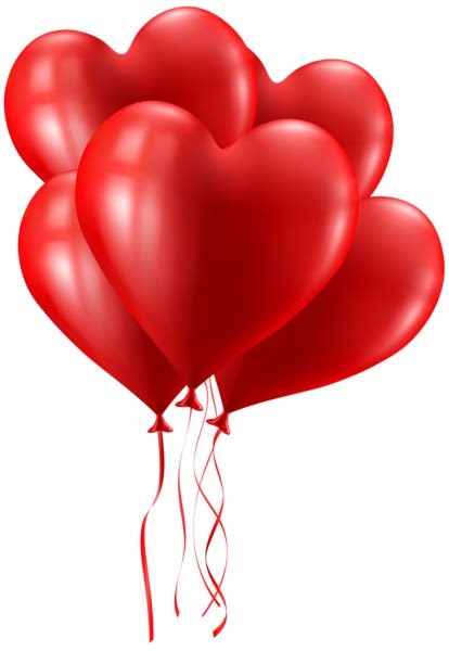 Valentine's Day Heart Balloons Clip Art Image | Heart balloons ...