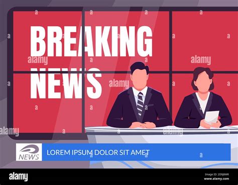 Breaking news banner flat vector template Stock Vector Image & Art - Alamy