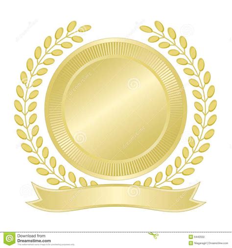 Blank Gold Seal Stock Vector. Illustration Of Seal, Wreath with regard ...