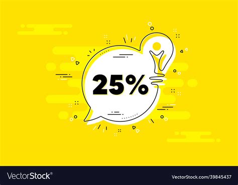 25 percent off sale discount offer price sign Vector Image