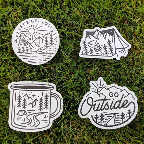 Outdoor Sticker Pack | Outdoor stickers, Themed stickers, Sticker design