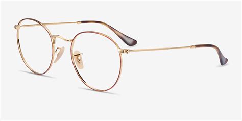 Ray-Ban RB3447V Round - Round Tortoise & Gold Frame Eyeglasses | Eyebuydirect