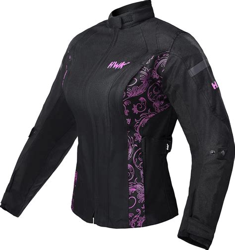 HWK Women's Motorcycle Jacket For Women Rain Waterproof Moto Riding Ladies Motorbike Jackets CE ...