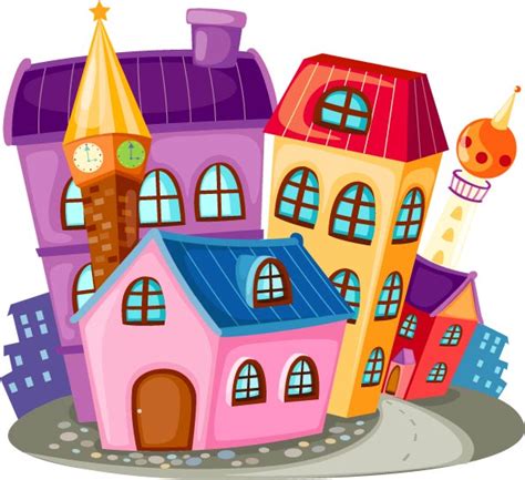 Colorful Cartoon Houses | PicFish