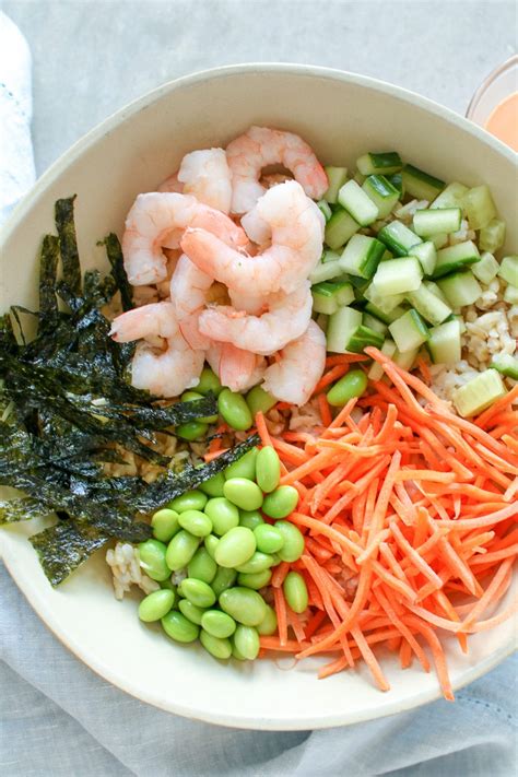 Easy Shrimp Sushi Bowl - Healthnut Nutrition