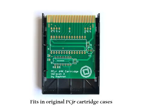 raphnet. - PCjr cartridge PCB for single 64K or 32K ROM