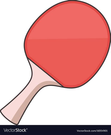 Ping pong paddle icon cartoon style Royalty Free Vector