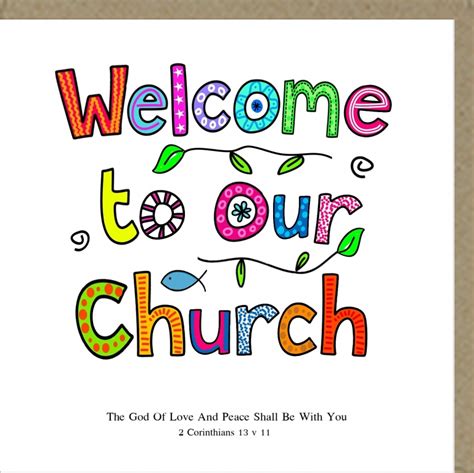 Welcome to Our Church Greetings Card - The Christian Shop