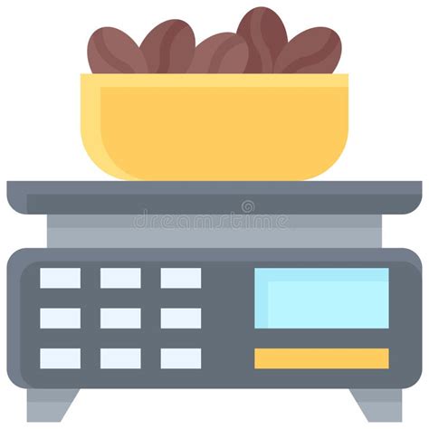Coffee Bean on Weight Scale Icon, Coffee Shop Related Vector Stock Vector - Illustration of ...