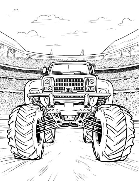 50 Monster Truck Coloring Pages: Fun Printable Sheets