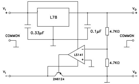 Typical Application for L7808C Tracking Voltage Regulator - Datasheets.com