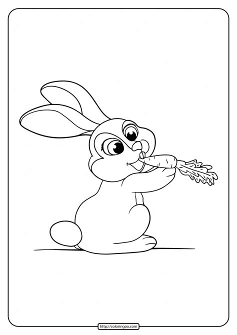 Bunny Carrot Coloring Pages