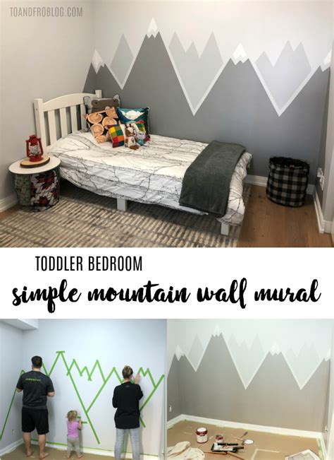 Simple DIY Mountain Wall Mural | To & Fro