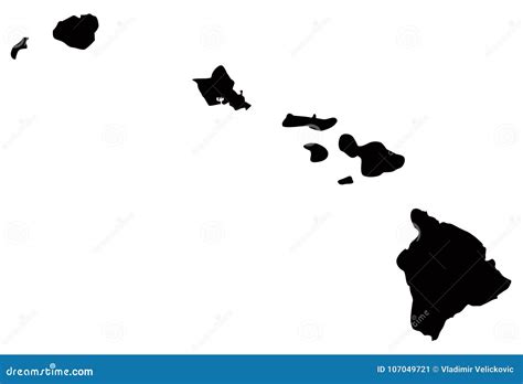 Hawaii Islands Political Map Vector Illustration | CartoonDealer.com ...