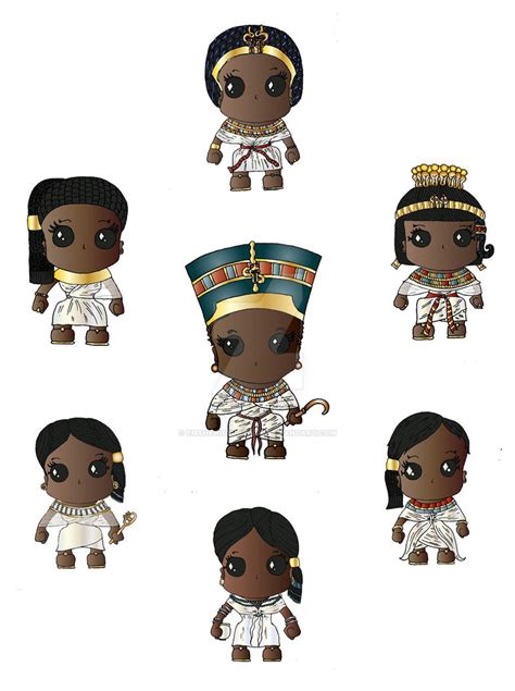 Nefertiti and her six Daughters by EmTheHistoryGirl on DeviantArt