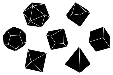 Premium Vector | Polyhedral Solid Dice Shapes for Dungeons and Dragons ...