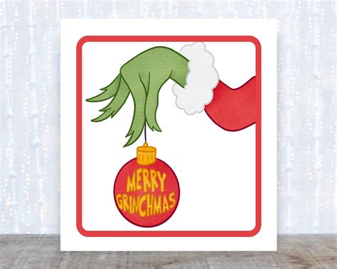 Merry Grinchmas/ The Grinch/ Handmade Card/ Blank Inside/ | Etsy