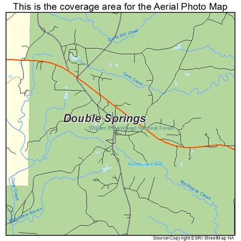 Aerial Photography Map of Double Springs, AL Alabama