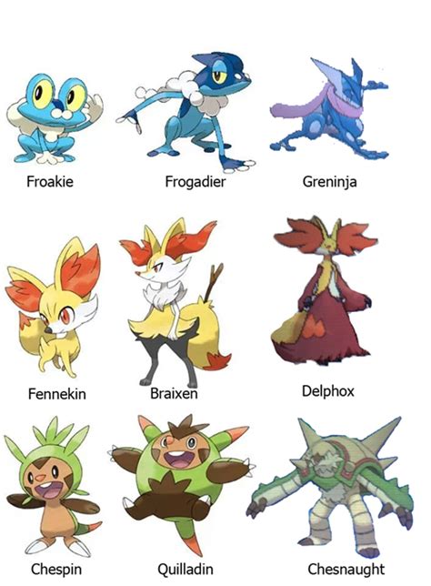 SPOILERS: Kalos Starters' Final Evolutions Revealed | Pokemon starter ...