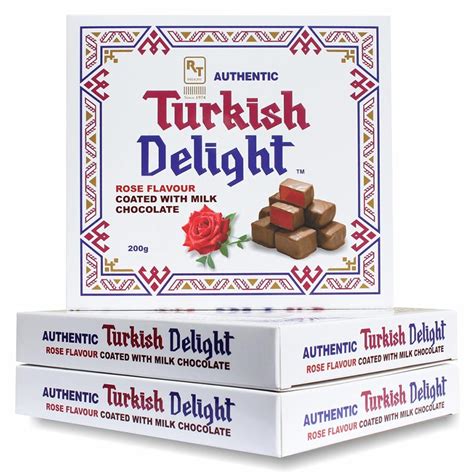 200g – Rose Flavour Turkish Delight Milk Chocolate Coated – Real ...