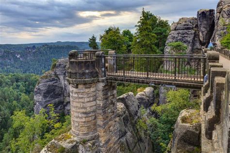 Bastion Bridge in Saxonia Near Dresden Stock Photo - Image of formation, famous: 43487694