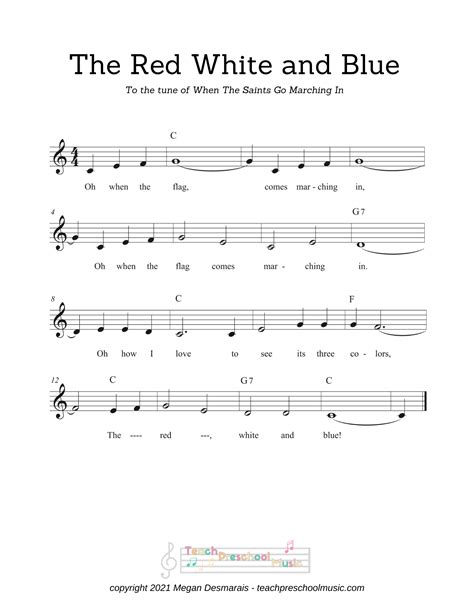 Easy Sing-Along Song: The Red, White & Blue