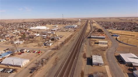 drone over train; pampa tx - YouTube